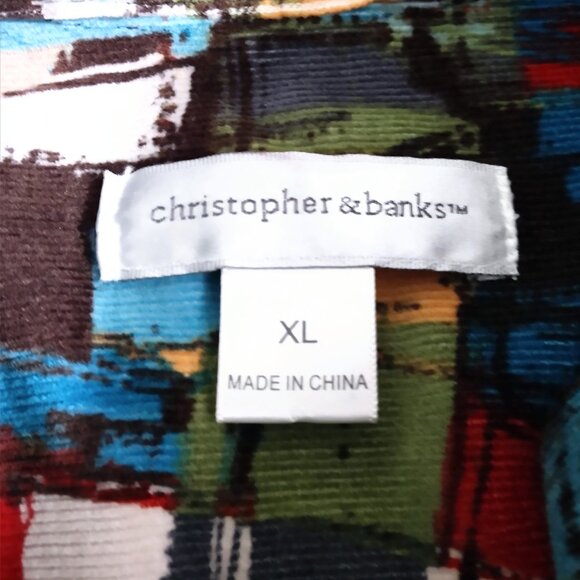 Christopher & Banks Women's Button Up Long Sleeve Corduroy Jacket XL X-Large - Picture 7 of 8